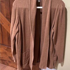 Cozy Brown Open Front Cardigan